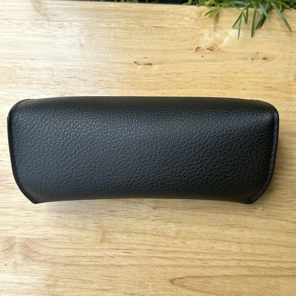 Vintage Ray-Ban Faux Leather Eyeglass Black Snap Logo Case Only Snap Closure - Picture 3 of 6